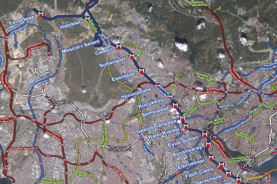 VEZNECİLER - SULTANGAZİ - FENERTEPE METRO HATTI